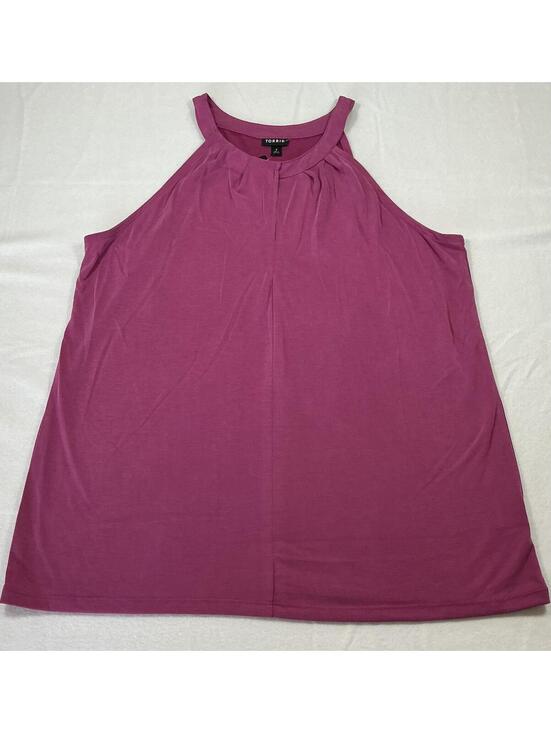 torrid Tops - Torrid Berry Pink High Neck Sleeveless Tank Top 1X 14-16 New With Tags